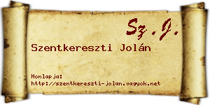 Szentkereszti Jolán névjegykártya