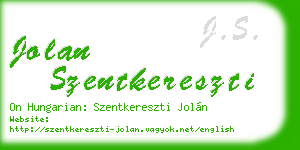 jolan szentkereszti business card